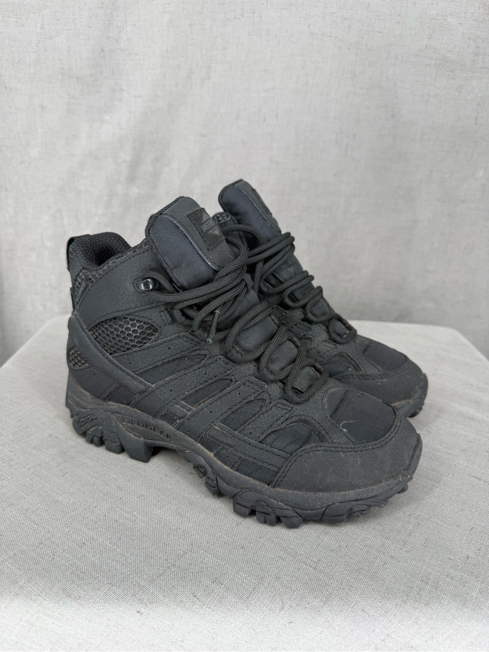 Merrell Moab 2 Mid Tactical Men Size 5 Black Waterproof Vibram Boots